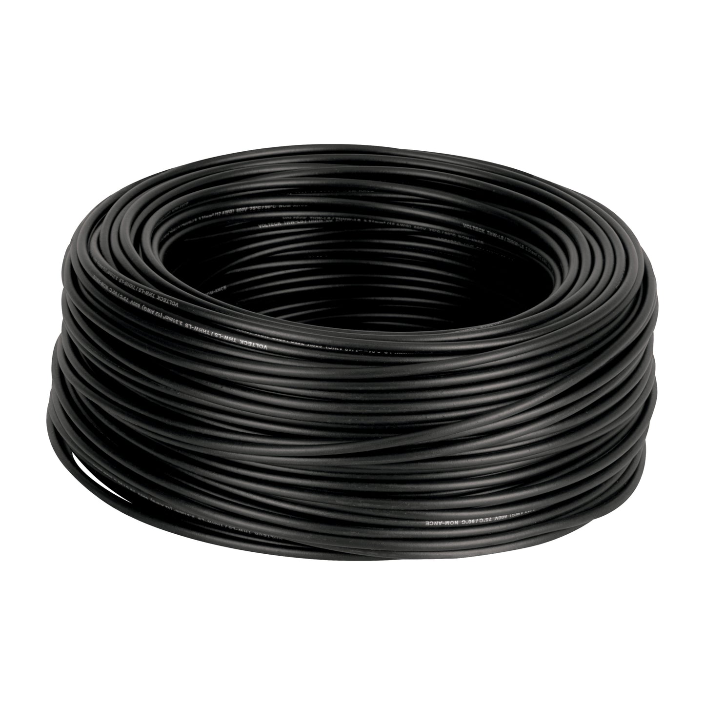 Cable THHW-LS 12 AWG Negro 100m Volteck - Instalación Eléctrica Segura Resistente Calor y Humedad