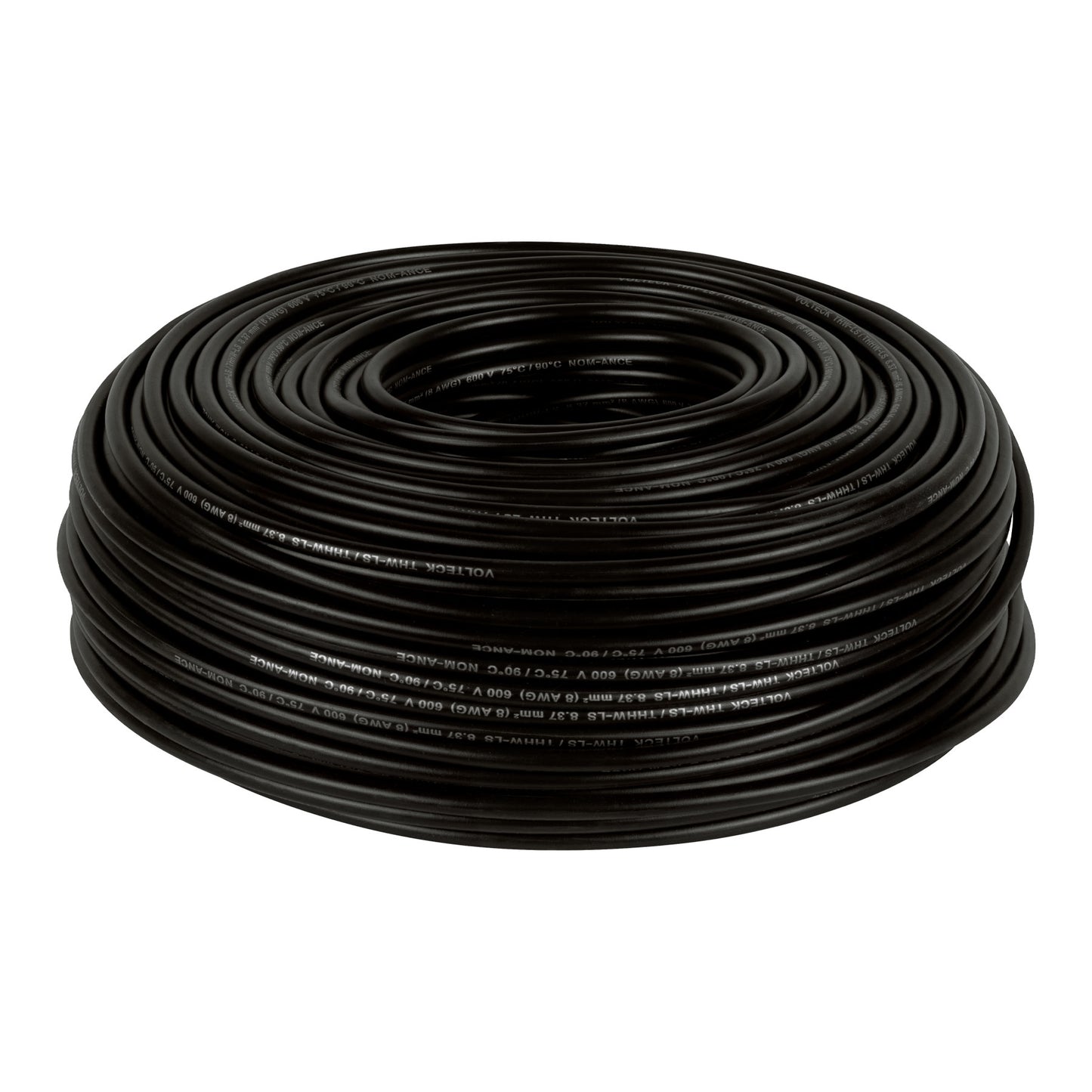 Cable THHW-LS 8 AWG Negro 100m Volteck - Solución Profesional para Instalaciones Eléctricas Seguras
