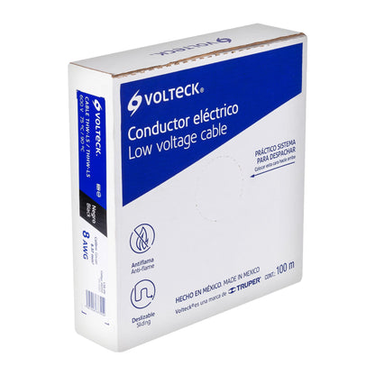 Cable THHW-LS 8 AWG Negro 100m Volteck - Solución Profesional para Instalaciones Eléctricas Seguras