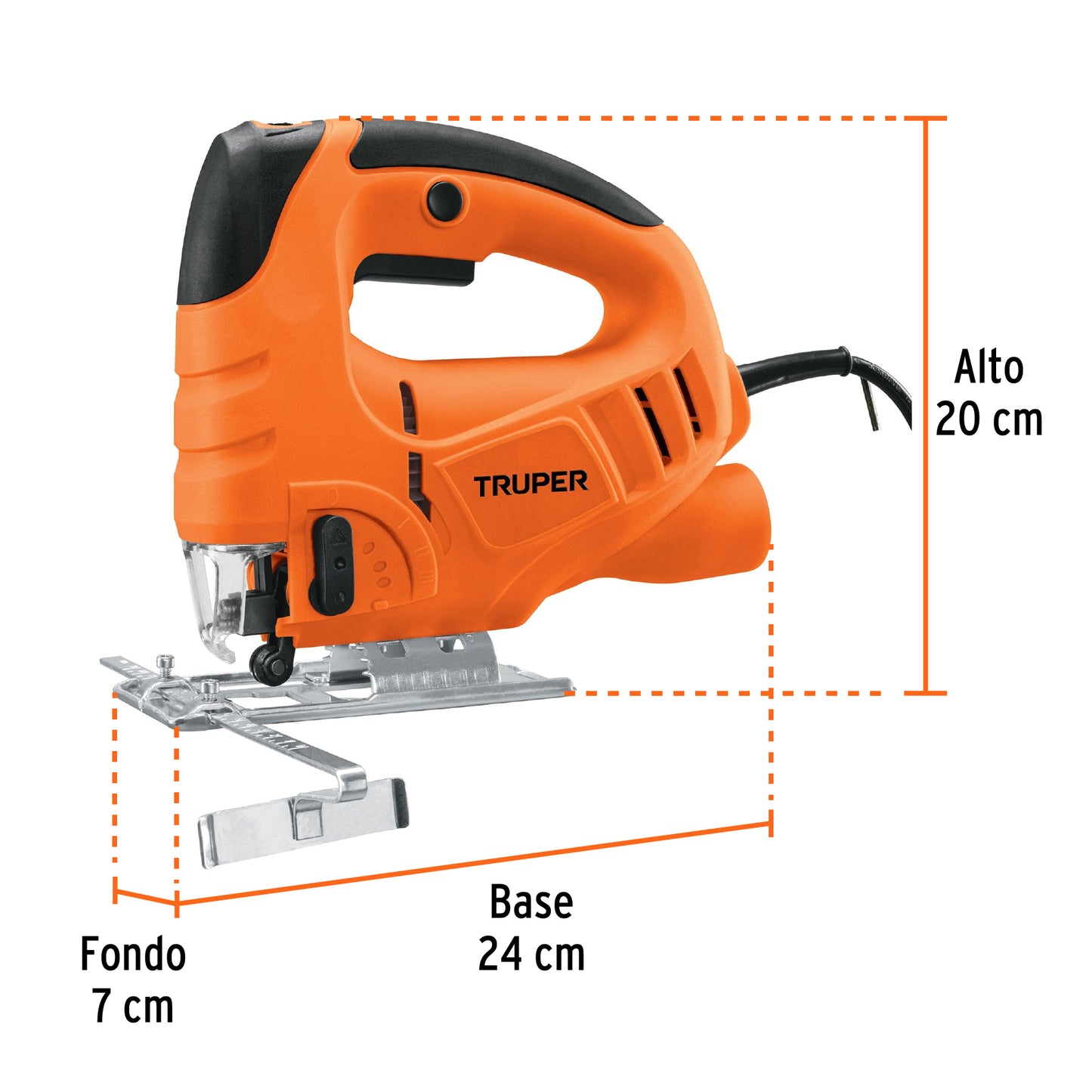 Sierra Caladora Profesional TRUPER PRO 550W Variable - Cortes Precisos Madera Metal - CALA-A3