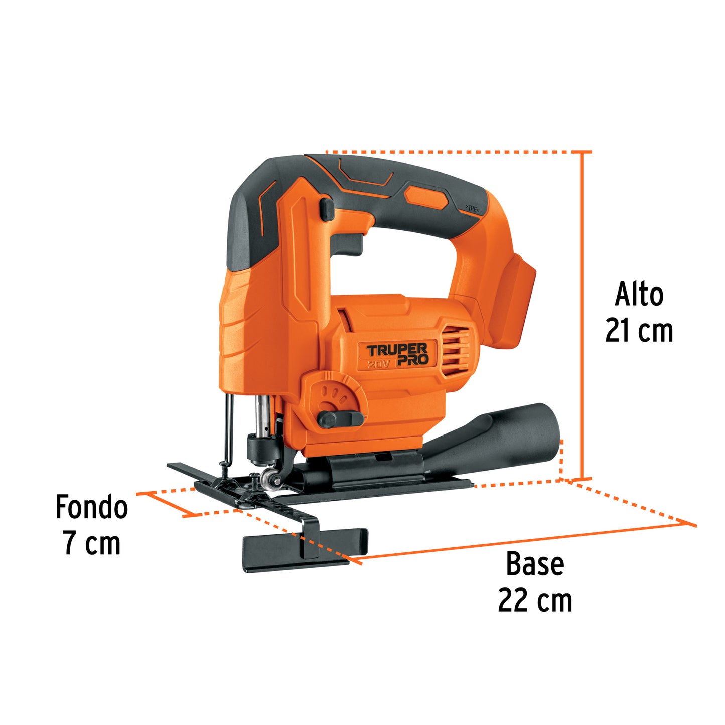Sierra caladora 20V, sin accesorios, TRUPER PRO