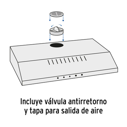 Campana Extractora Empotrable 50cm Negra FOSET - Cocina Profesional
