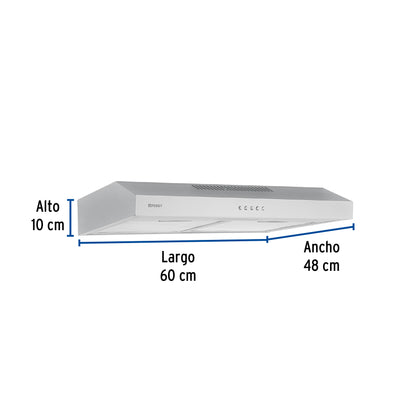 Campana Extractora Empotrable 60cm Acero Inoxidable FOSET - Cocina