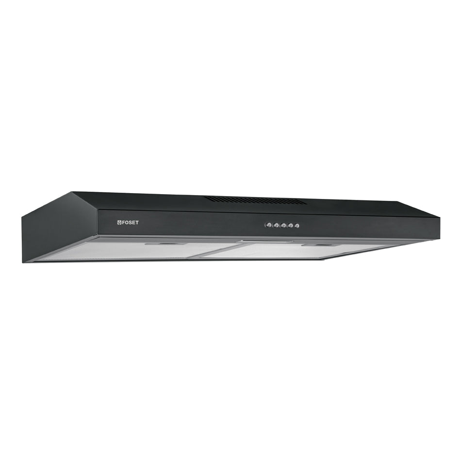 Campana Extractora Empotrable 75cm FOSET Negra - 3 Velocidades LED Filtros Lavables