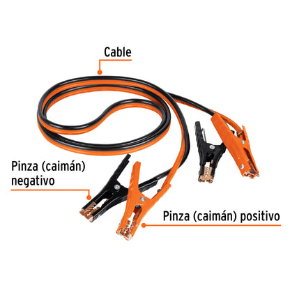 Cables Pasa Corriente Profesionales 3m 225A Truper CAP-3008T - Solución Completa para Arranque de Vehículos con Batería Descargada