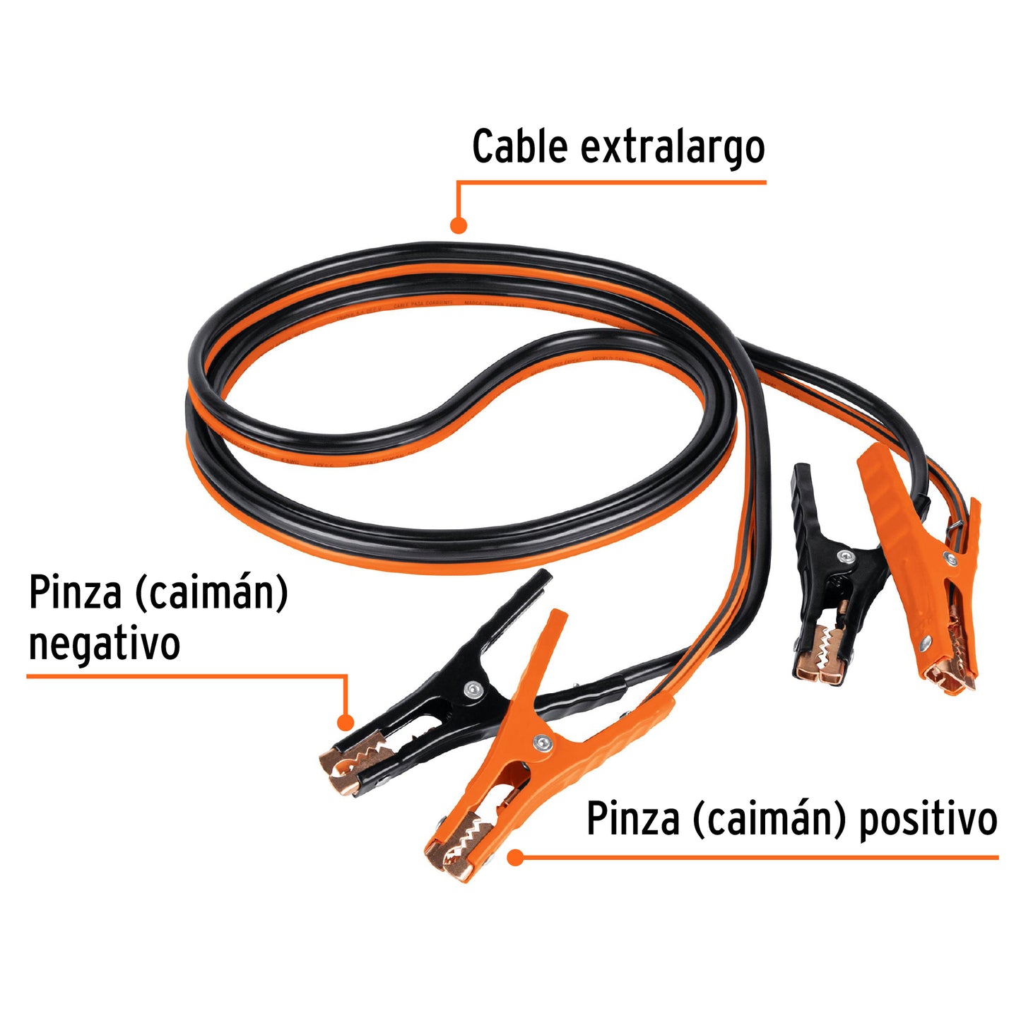 Cables Pasa Corriente 3.5m 350A CAP-3506T Expert - Solución Profesional para Arranque de Vehículos con Batería Descargada - Cable Aluminio Revestido Cobre 6 AWG con Funda