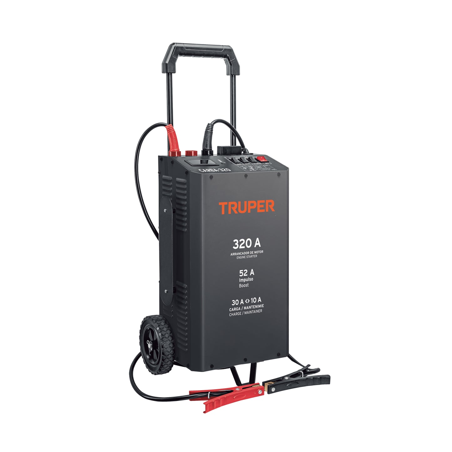 Cargador de Baterías TRUPER 320A con Arrancador 12V/24V - Solución Profesional para Baterías Descargadas y Arranque de Emergencia