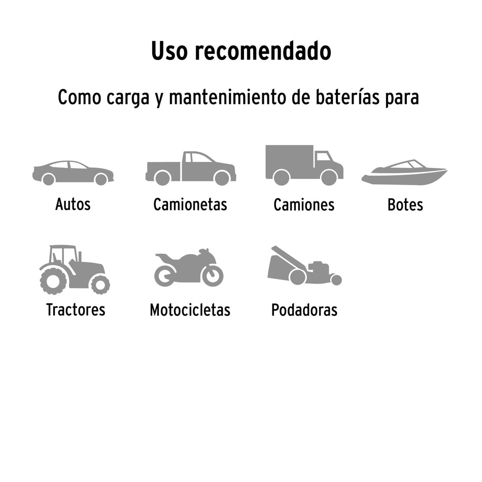 Cargador de Baterías Profesional CARBA-50X 15A Arrancador 75A - Diagnóstico Automático 6V/12V/24V para Auto Camión Motocicleta