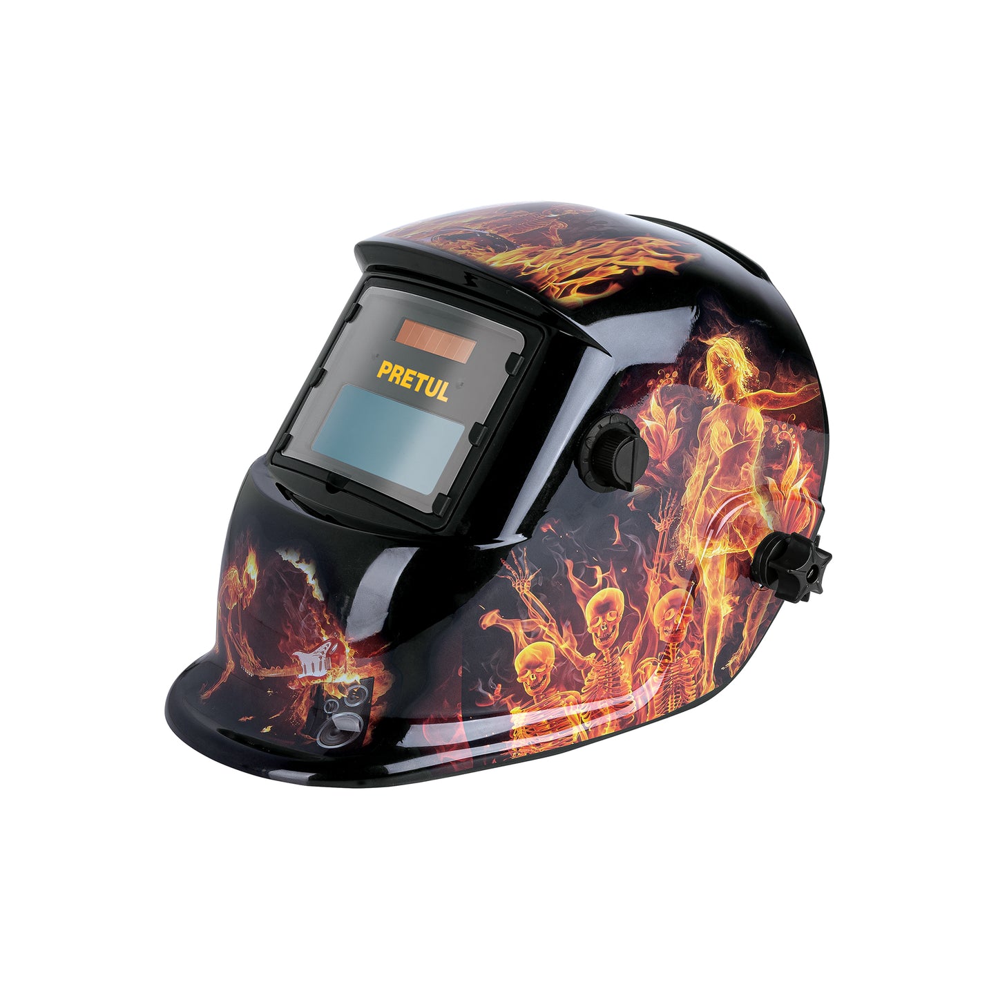 Careta Electrónica Soldadura PRETUL CAREL-11FP - Sombra Variable 9-13 - Protección Profesional Anti-Fatiga Ocular