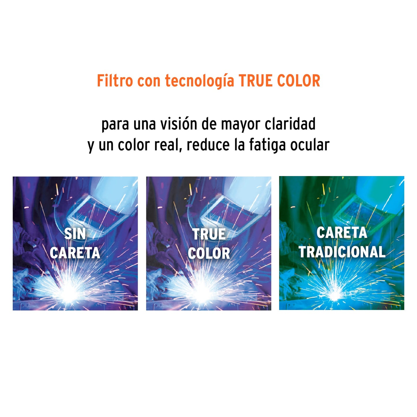 Careta Electrónica Profesional para Soldar TRUPER CAREL-13 - Sombra Variable 9-13 con Tecnología True Color - Reduce Fatiga Ocular y Mejora Precisión en Soldadura