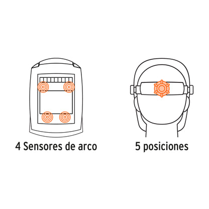 Careta Electrónica Profesional para Soldar TRUPER CAREL-13 - Sombra Variable 9-13 con Tecnología True Color - Reduce Fatiga Ocular y Mejora Precisión en Soldadura