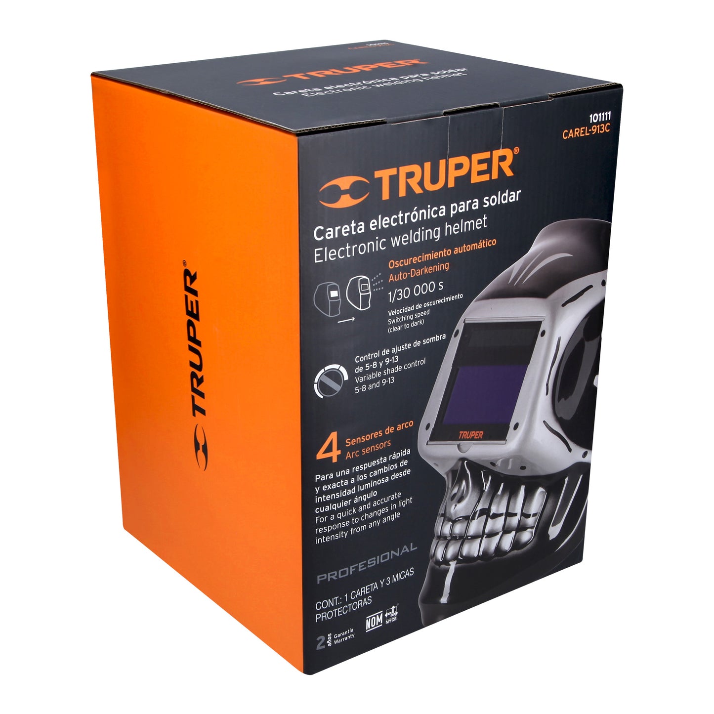 Careta Electrónica Soldadura CAREL-913C Digital 9-13 Profesional - Protección Ocular Automática con Filtro True Color