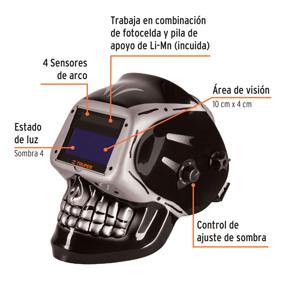 Careta Electrónica Soldadura CAREL-913C Digital 9-13 Profesional - Protección Ocular Automática con Filtro True Color