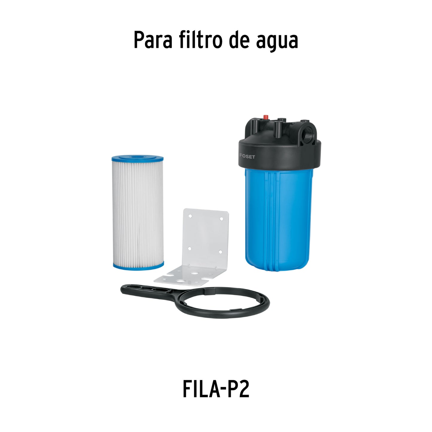 Cartucho de Repuesto CARFIL-P2 FOSET - Filtro de Poliéster Anti-Sedimentos para Tuberías - Evita Obstrucciones en Regaderas y Llaves