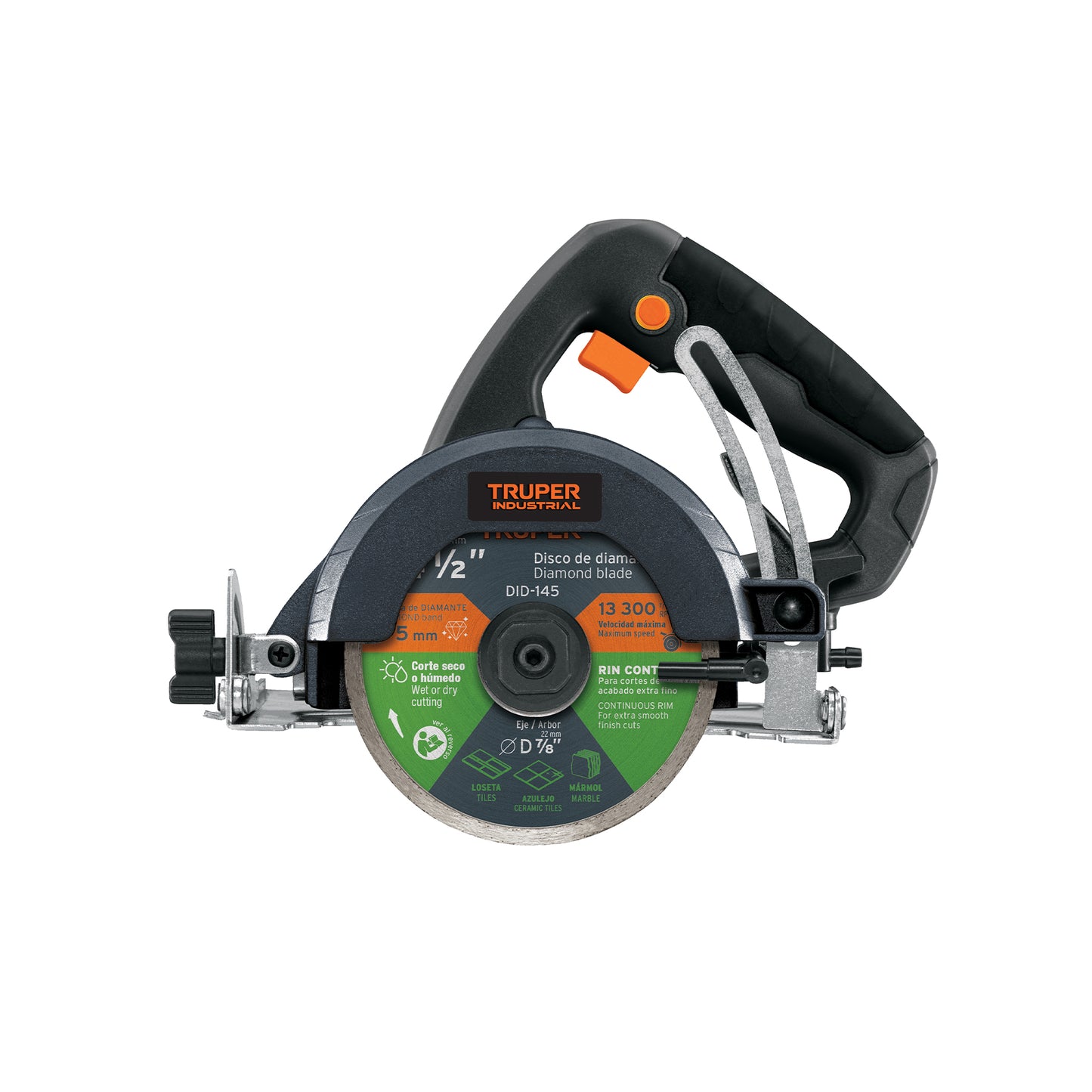 Cortadora de Azulejos TRUPER Industrial 4-1/2" 1320W - Cortes Precisos y Profesionales para Cerámica y Porcelanato - CAZE-4-1/2N