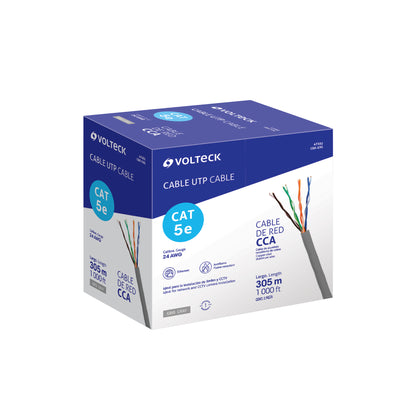 Cable UTP CAT5E 305m Bobina Gris | VOLTECK