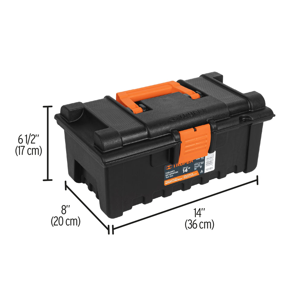 Caja para herramienta de 14" sin compartimentos, Truper