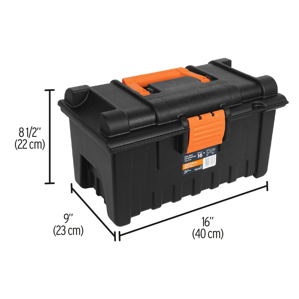 Caja para herramienta de 16" sin compartimentos, Truper