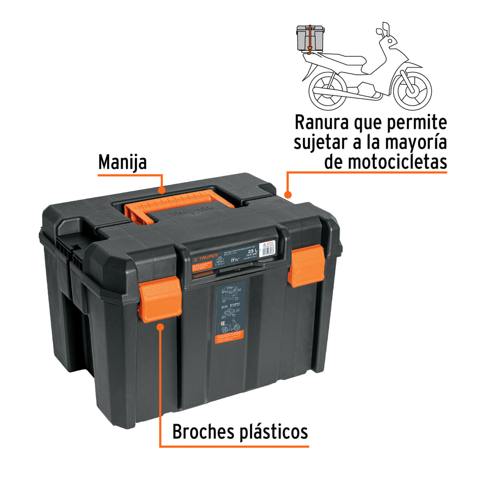 Caja de herramientas profunda de 17"x12", Truper