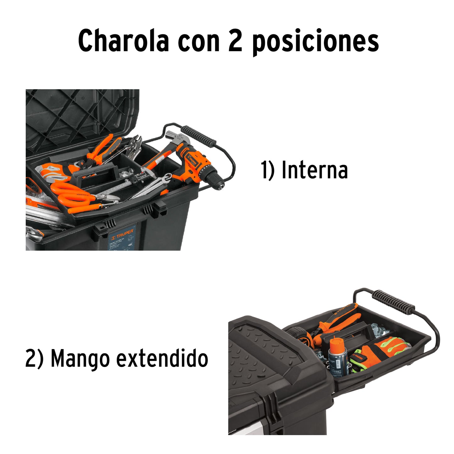 Caja de Herramientas Profesional 23 Pulgadas con Ruedas y Mango Telescópico - Transporte Fácil y Organización Móvil para Trabajo Pesado
