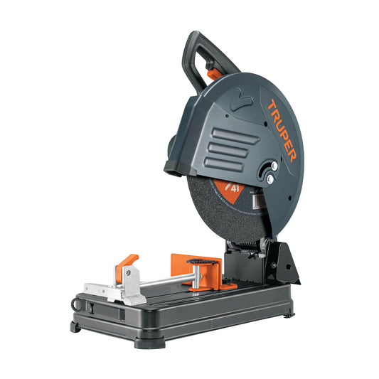 Tronzadora Cortadora de Metales 14 Pulgadas CM-14N2 TRUPER 2200W - Corte Preciso Angular Profesional con Mango Recto y Prensa Rápida