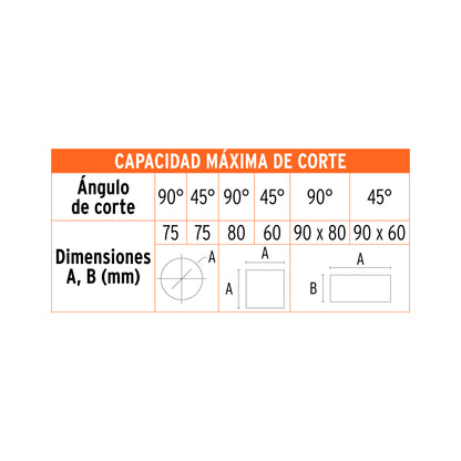 Tronzadora Cortadora de Metales 14 Pulgadas CM-14N 2200W - Cortes Precisos Angulares con Mango en D y Sistema Anti-Chispa TRUPER