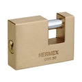 Candado antipalanca 50mm con cuerpo de latón y llave tradicional HERMEX