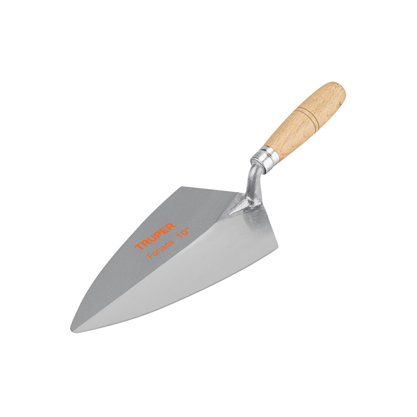 Cuchara de Albañil 10" Forjada TRUPER CT-10 - Acero Templado Resistente para Aplicación Profesional de Mortero y Cemento en Construcción