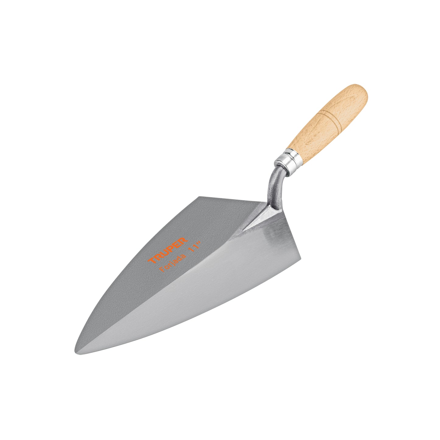 Cuchara de Albañil 11" Forjada TRUPER CT-11 - Acero Templado para Aplicación Profesional de Mortero y Cemento - Mango Reforzado Resistente al Desgaste