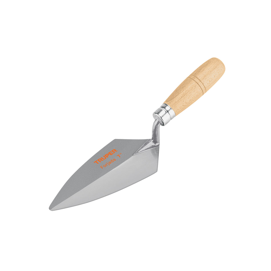 Cuchara Albañil 7 Pulgadas TRUPER CT-7 Forjada Filadelfia - Aplicación Profesional Mortero Cemento Construcción