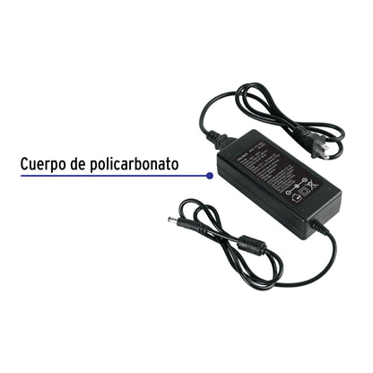 Fuente 12V 5A VOLTECK para CCTV. Alimentación estable para cámaras con cable largo. Ideal para cualquier posicionamiento de instalación. Envío a todo México.