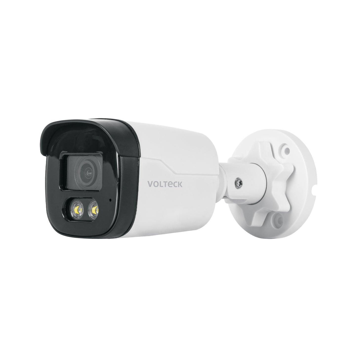 Cámara de seguridad tipo bala VOLTECK 2MP con lente 3.6mm. Ideal para vigilancia exterior e interior.
