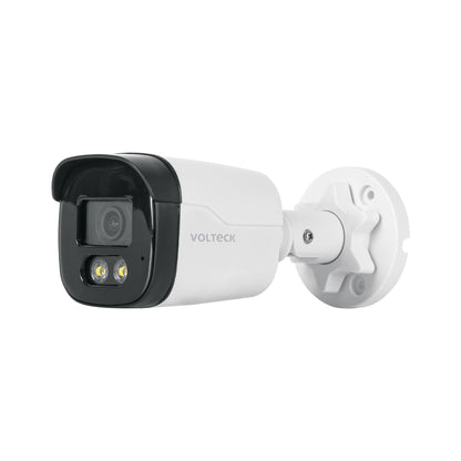 Cámara de seguridad tipo bala VOLTECK 2MP con lente 3.6mm. Ideal para vigilancia exterior e interior.