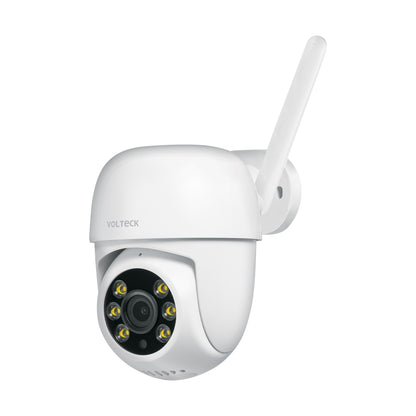 Cámara de seguridad WiFi robotizada tipo domo 3MP VOLTECK. Monitoreo inteligente para tu hogar o negocio