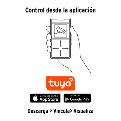 Cámara de seguridad WiFi para socket con resolución 4MP VOLTECK. Fácil instalación, visión nocturna y acceso remoto