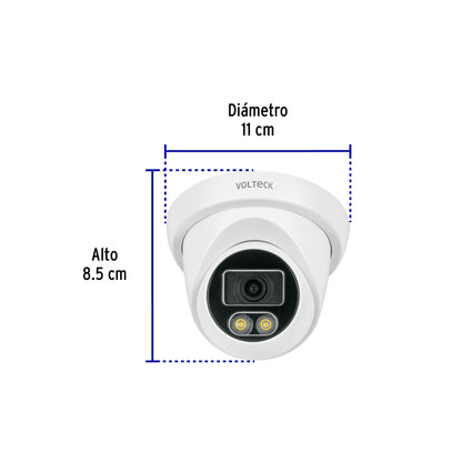 Cámara Domo IP 5MP Lente 2.8mm con Micrófono | VOLTECK CTV-51A