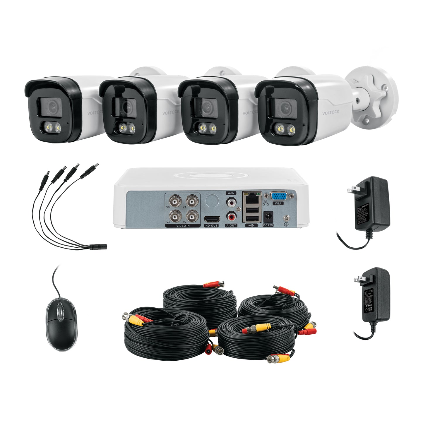 Kit de Videovigilancia 4 Cámaras 5MP DVR 4 Canales 1TB VOLTECK®
