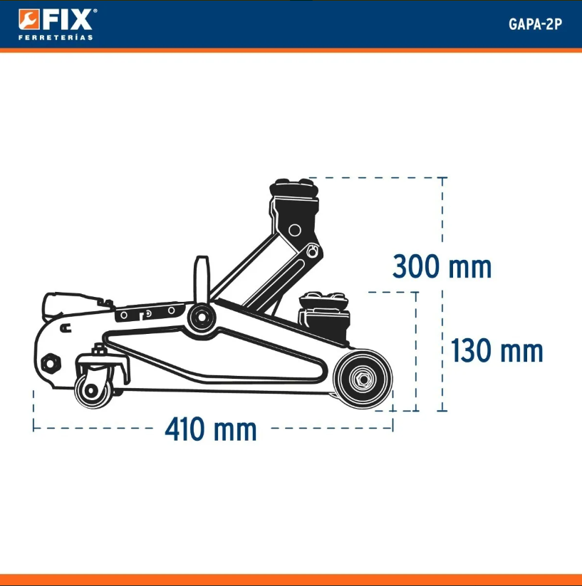 Gato Hidráulico de Patín 1.5 Toneladas Pretul GAPA-2P - Levantamiento Seguro de Vehículos con 32 Movimientos y Ruedas Giratorias