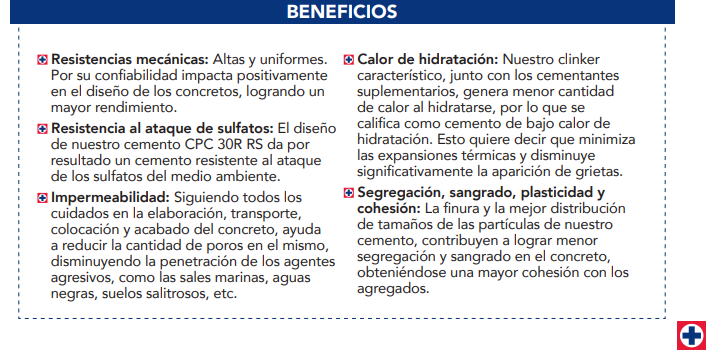 Cemento Cruz Azul CPC 30R RS – Bulto 50 kg