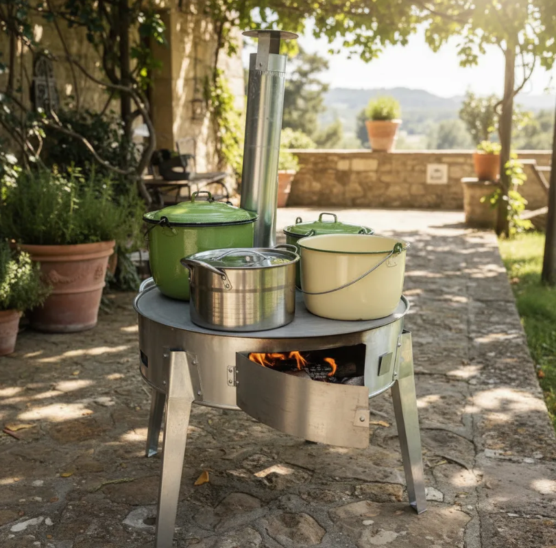 Anafre Comal Artesanal Desmontable 60cm | Para Leña o Carbón | Ideal Asados, Carne, Tortillas y Quesadillas