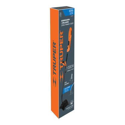 Desbrozadora eléctrica 1000 W mango "D", 14" corte, Truper