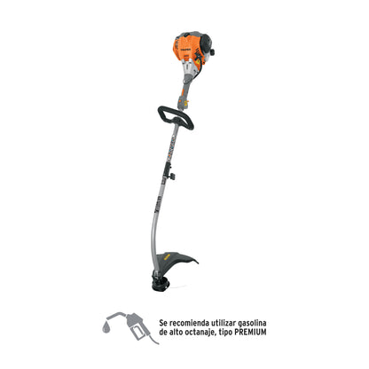 Desbrozadora Gasolina 30cc DES-30C Motor 1.2HP Eje Curvo - Corta Césped Grueso Hierba Maleza Jardín Residencial