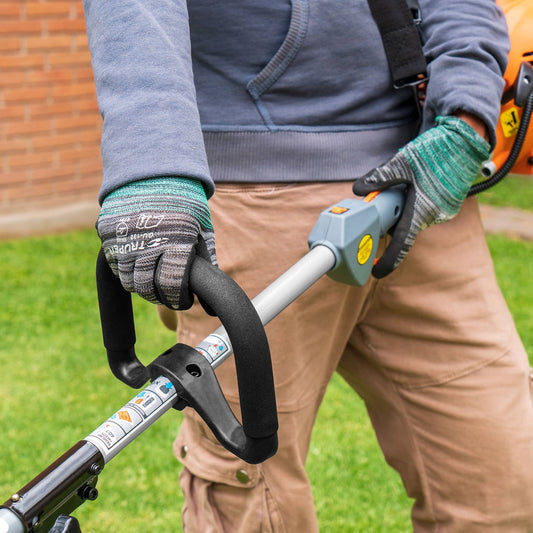 Desbrozadora Gasolina 30cc DES-30C Motor 1.2HP Eje Curvo - Corta Césped Grueso Hierba Maleza Jardín Residencial