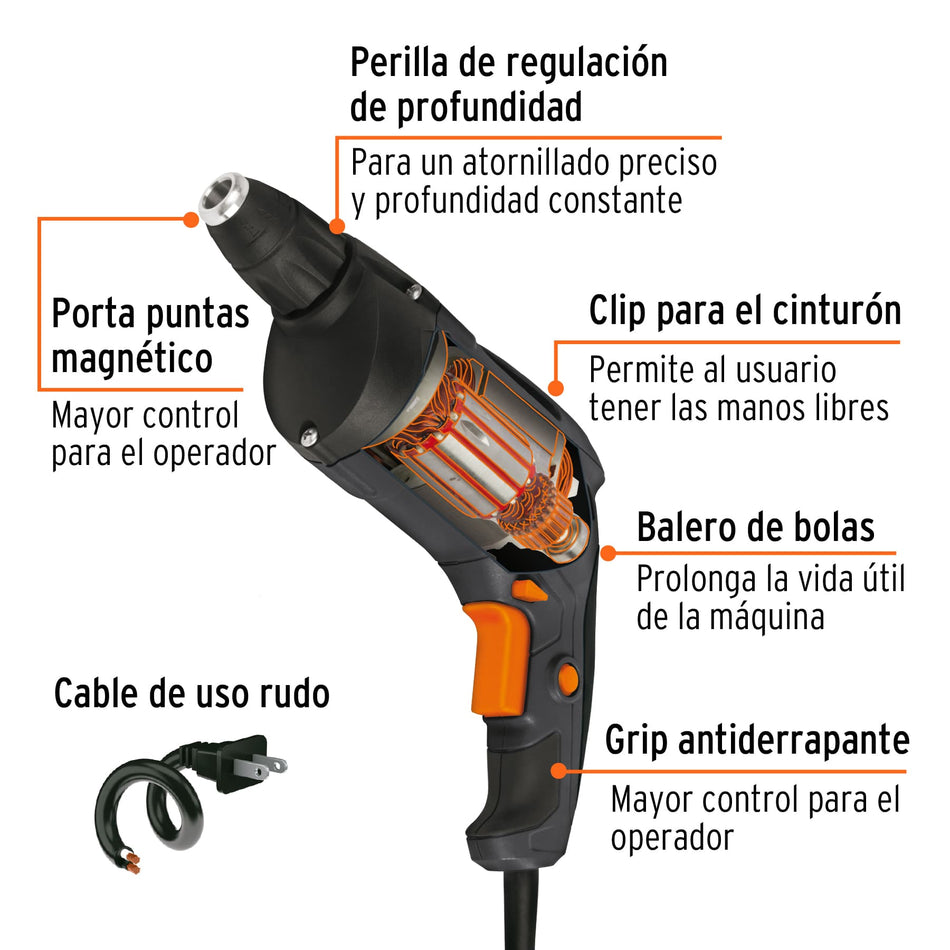 Destornillador para pared de yeso 540 W, industrial, Truper