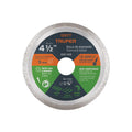 Disco de diamante de 4-1/2" x 1.6 mm, rin continuo, TRUPER