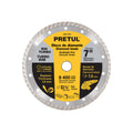 Disco de diamante de 7" x 1.6 mm, rin turbo, PRETUL