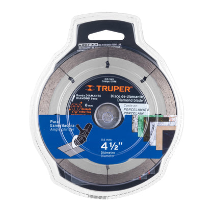 Disco de diamante de 4-1/2" x 1.3 mm corte de porcelanato loseta No despostilla