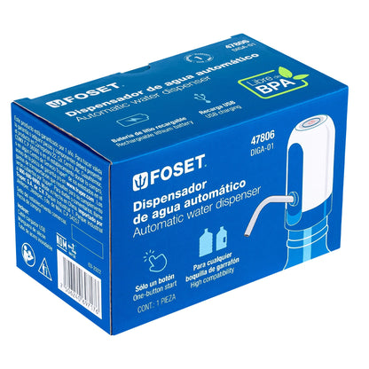 Dispensador Eléctrico de Agua FOSET para Garrafón - Elimina el Esfuerzo de Cargar Agua Pesada - Bomba Automática 114L con Apagado Inteligente - Libre de BPA - DIGA-01