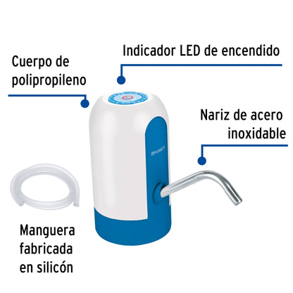Dispensador Eléctrico de Agua FOSET para Garrafón - Elimina el Esfuerzo de Cargar Agua Pesada - Bomba Automática 114L con Apagado Inteligente - Libre de BPA - DIGA-01