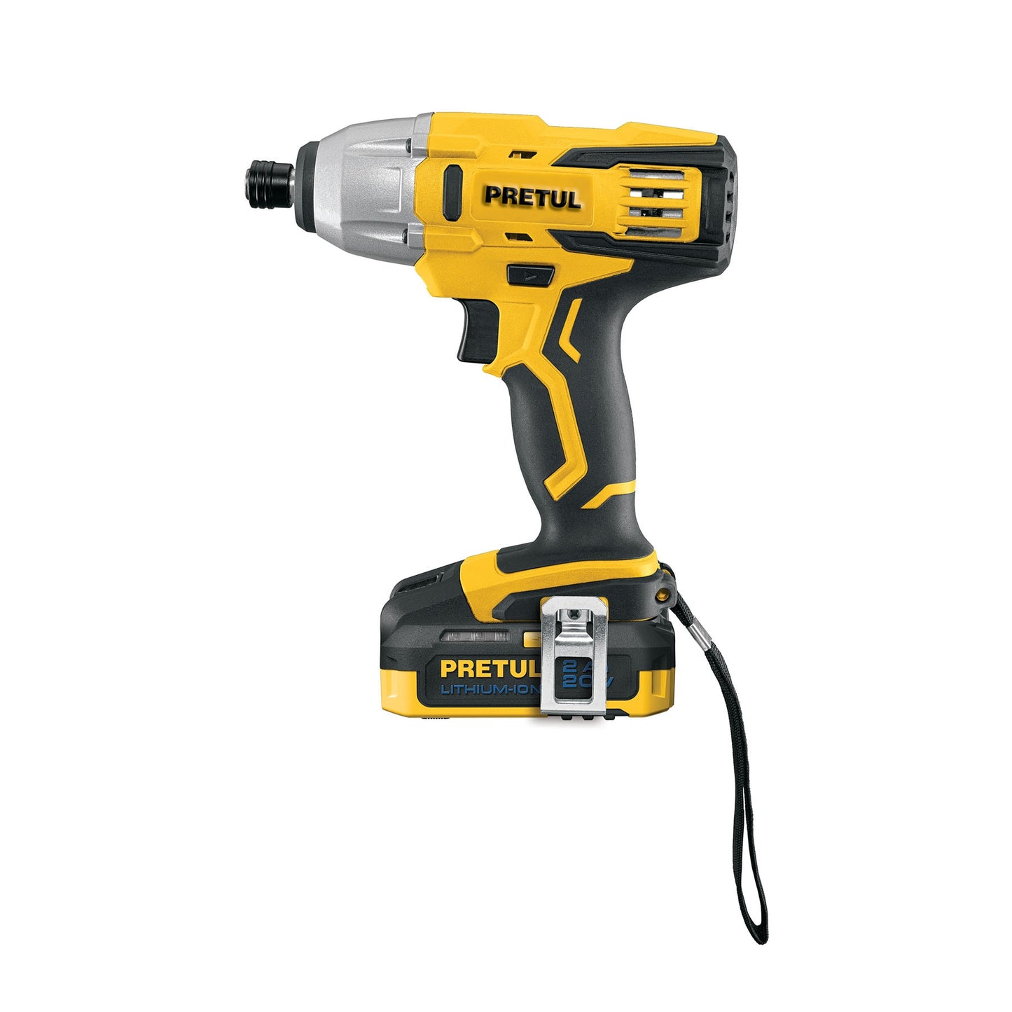 Destornillador de Impacto Inalámbrico PRETUL 20V 1/4" con Batería Ion Litio 2Ah - Herramienta Profesional